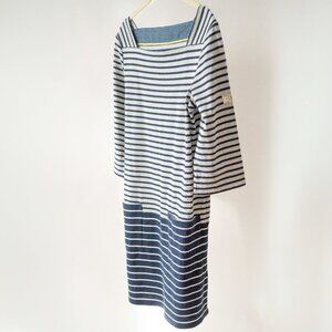JOULES Mariners Grade Nautical Blue and Gray Shift Dress